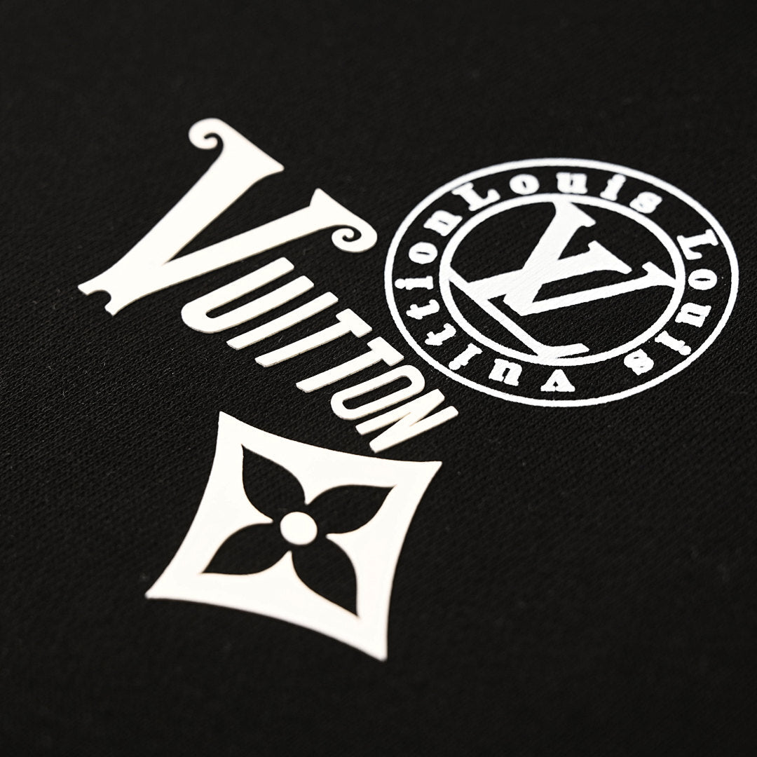 Louis Vuitton Paris Monogram Crest Print Crewneck Sweatshirt – Black