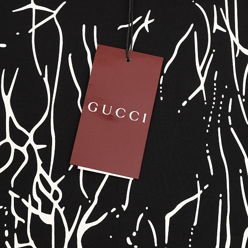 Gucci All-Over Digital Print Twig Motif Cotton T-Shirt 2026