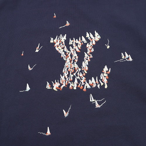 Louis Vuitton Sailboat-Embroidered Pullover Hoodie