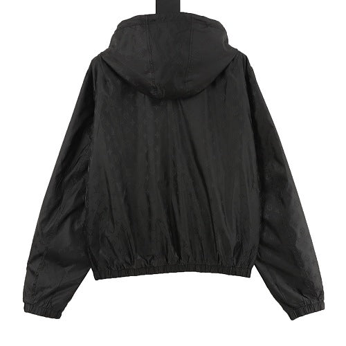 Louis Vuitton FW25 Reversible Crystal-Embellished Houndstooth Hooded Jacket
