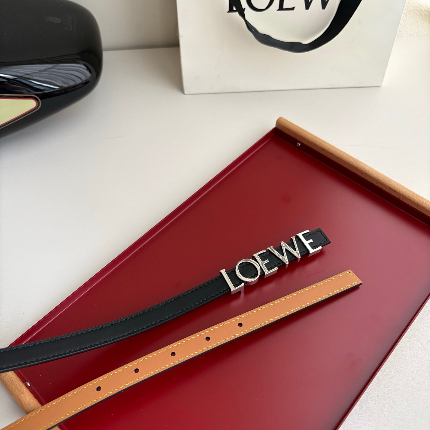 Loewe Women's Leather Belt – Iconic Anagram Buckle | Spanish Luxury