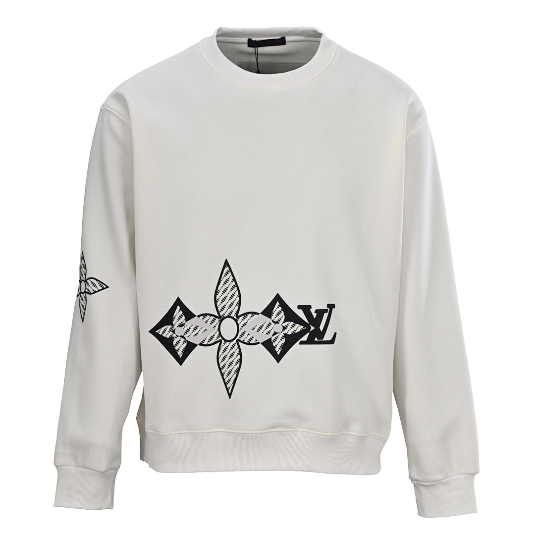 Louis Vuitton Monogram Flower Embroidered Crewneck Sweatshirt