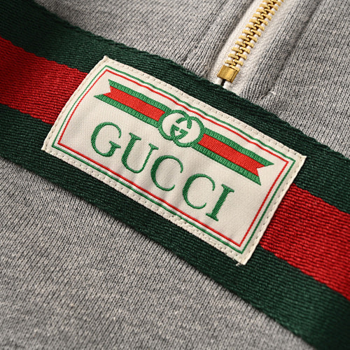 Gucci Web Stripe Half-Zip Hoodie 2026