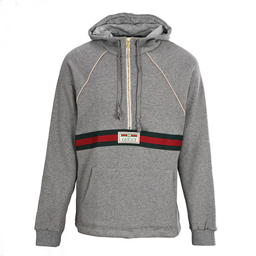 Gucci Web Stripe Half-Zip Hoodie 2026