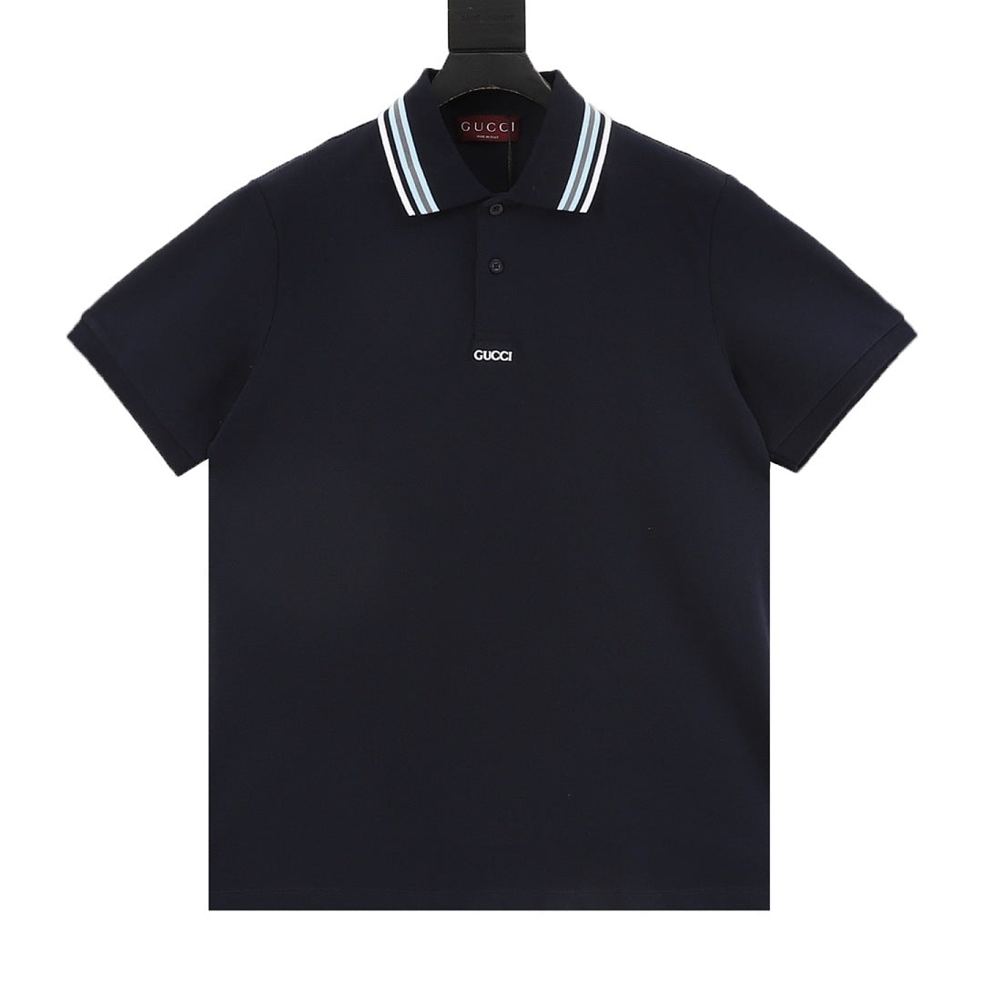 Gucci Minimalist Lettering Cotton Piqué Polo Shirt 2026