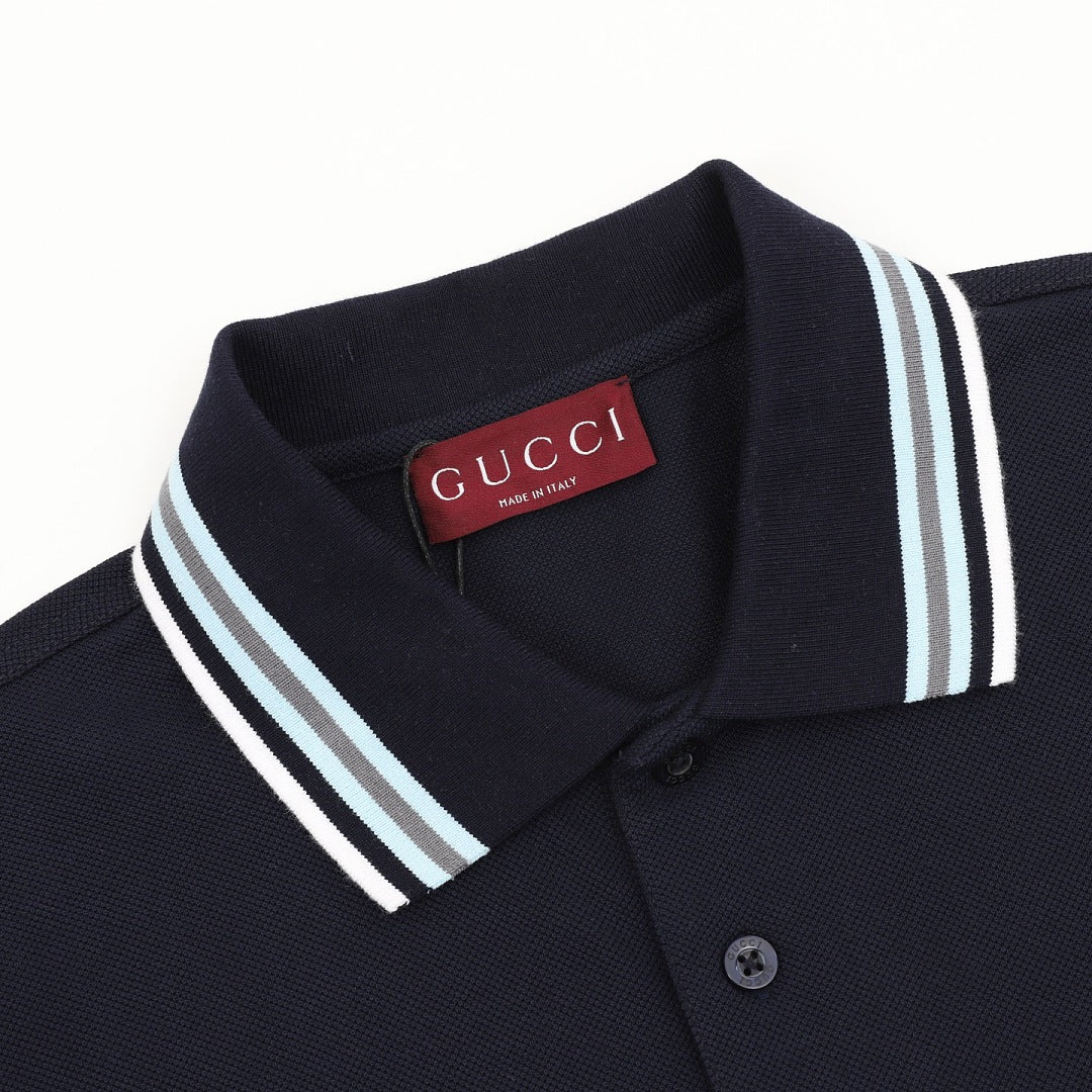 Gucci Minimalist Lettering Cotton Piqué Polo Shirt 2026