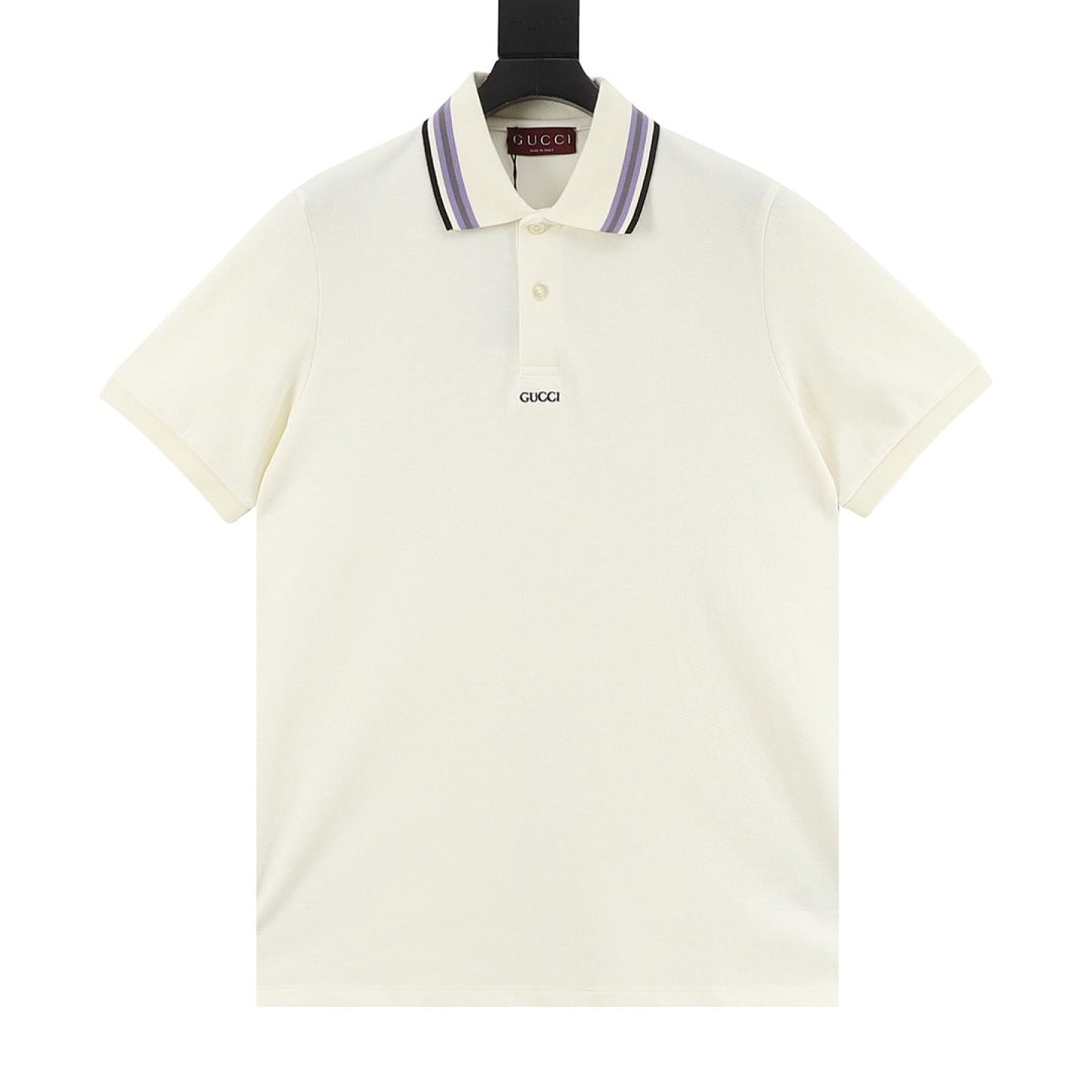 Gucci Minimalist Lettering Cotton Piqué Polo Shirt 2026