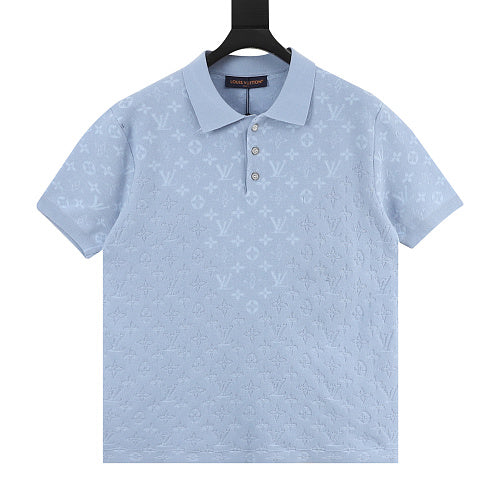 Louis Vuitton 26SS Monogram Jacquard Knit Polo Shirt