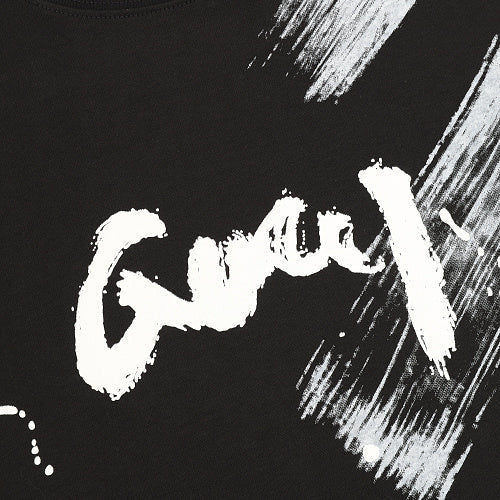 Gucci Ink-Brush Graffiti Lettering Cotton T-Shirt 2026