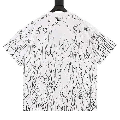 Gucci All-Over Digital Print Twig Motif Cotton T-Shirt 2026