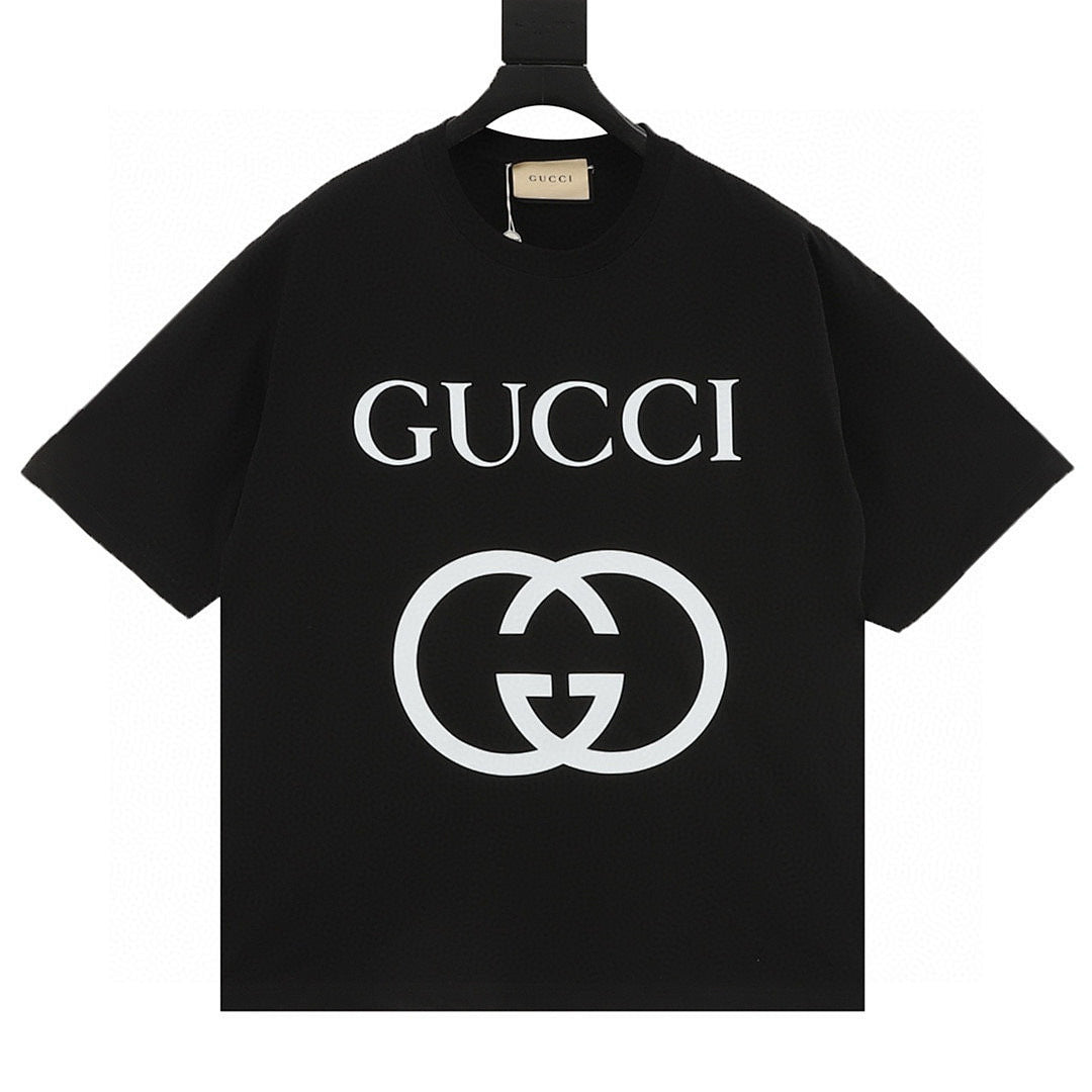 Gucci Classic Interlocking Double G Print Cotton T-Shirt 2026