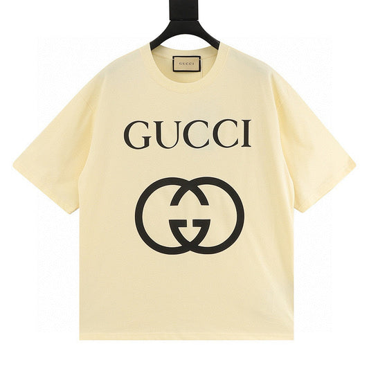 Gucci Classic Interlocking Double G Print Cotton T-Shirt 2026