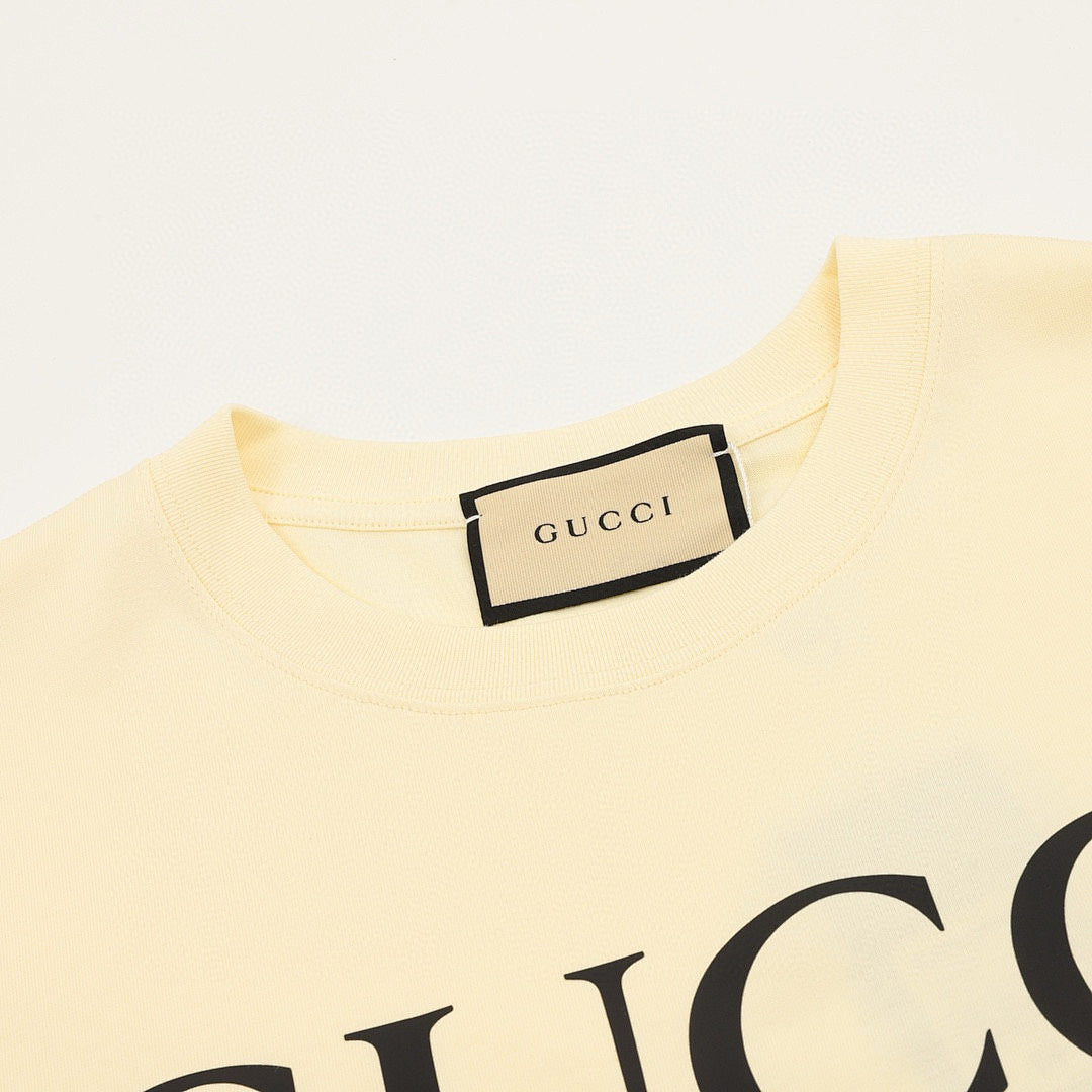 Gucci Classic Interlocking Double G Print Cotton T-Shirt 2026