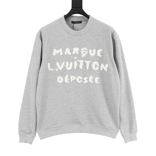 Louis Vuitton FW26 Marque Déposée Floral-Font Crewneck Sweatshirt