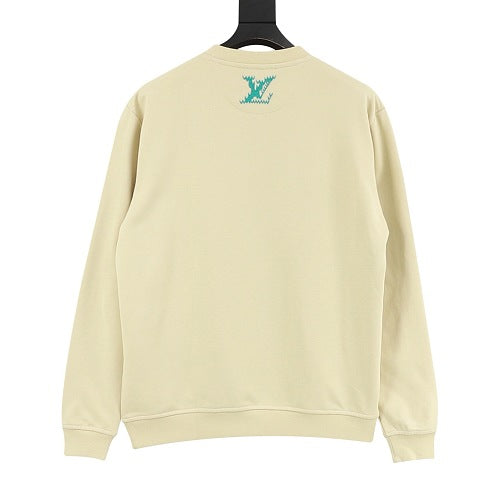 Louis Vuitton FW26 Marque Déposée Floral-Font Crewneck Sweatshirt