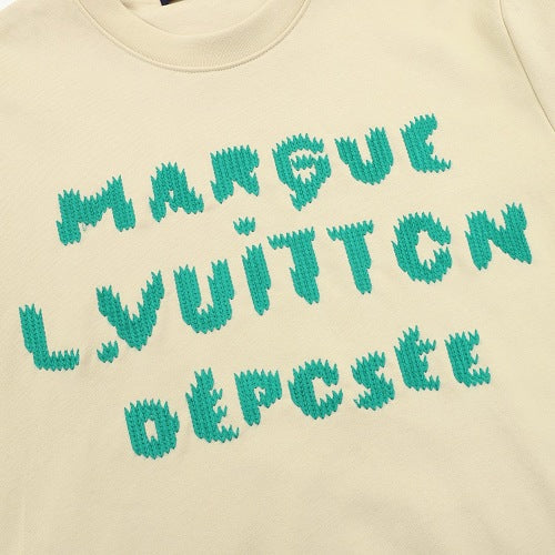 Louis Vuitton FW26 Marque Déposée Floral-Font Crewneck Sweatshirt