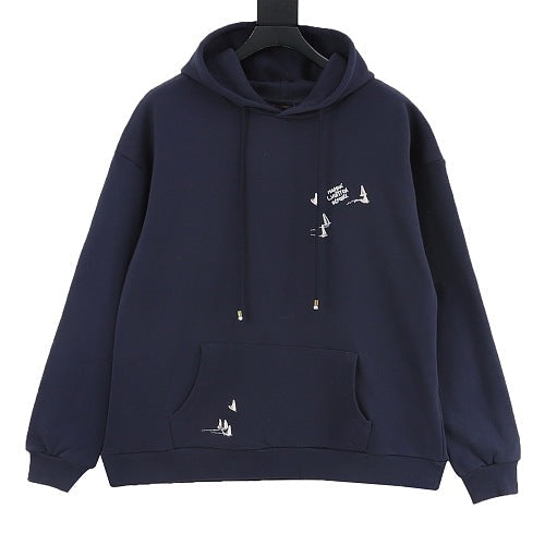 Louis Vuitton Sailboat-Embroidered Pullover Hoodie
