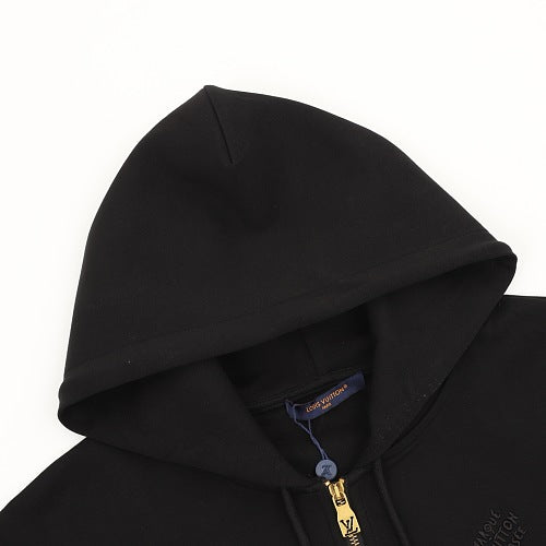 Louis Vuitton Pearl Drawstring Zip Hooded Jacket