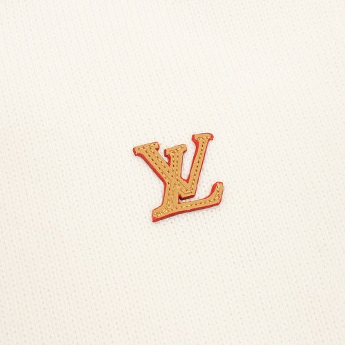 Louis Vuitton Leather Logo-Patch Knit Hooded Sweater