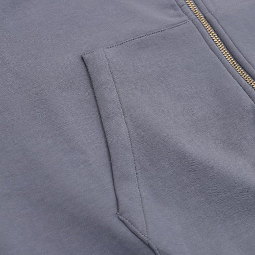 Louis Vuitton Pearl Drawstring LV-Embroidered Zip Hooded Jacket