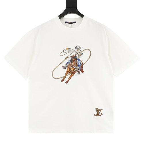 Louis Vuitton 26SS Western Cowboy Embroidered T-Shirt