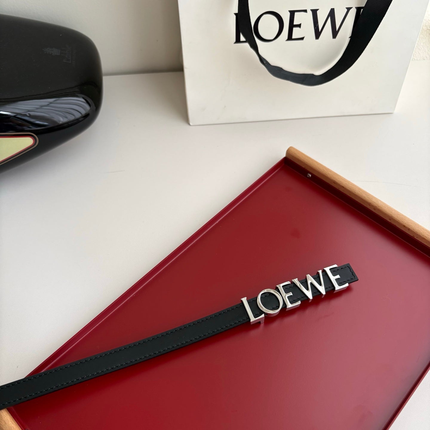 Loewe Women's Leather Belt – Iconic Anagram Buckle | Spanish Luxury